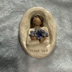 Willow Tree Thank You Figurine with Blue Accents